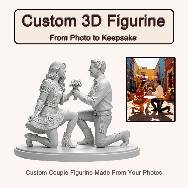 Resin Art Wedding Gift - 사진을 바탕으로 제작한 맞춤형 3D 프린팅