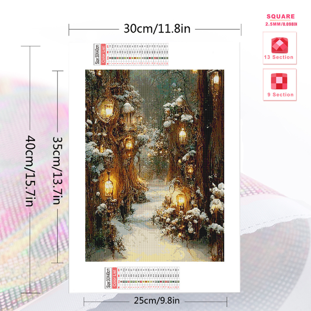 Huacan Diy 다이아몬드 모자이크 겨울 풍경 라인 - Resin Art Wallpaper 리뷰 및 가격