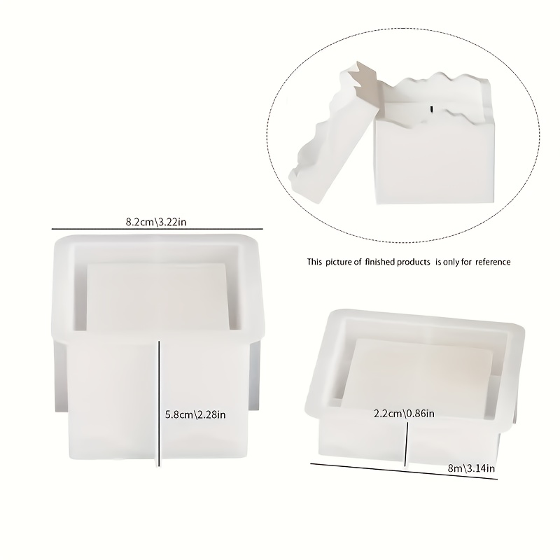 뚜껑이 있는 실리콘 몰드, 사각 및 원형 보석함 및 캔 - Resin Art Case 리뷰 및 가격