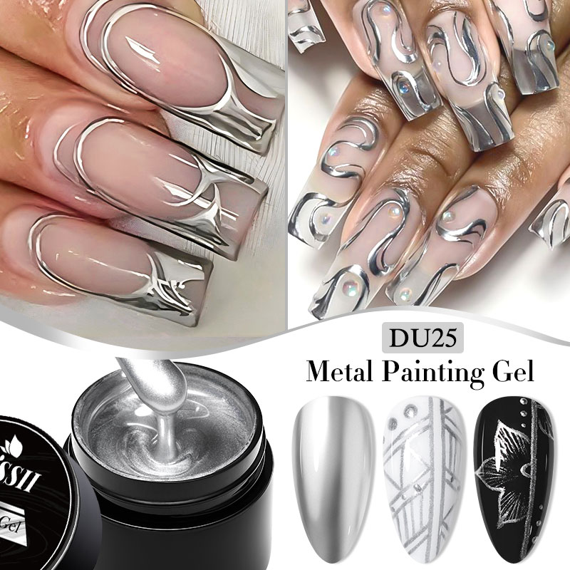8ml 메탈 페인팅 젤 네일 폴리쉬 노 와이프 미러 크 - Resin Art Rose 리뷰 및 가격