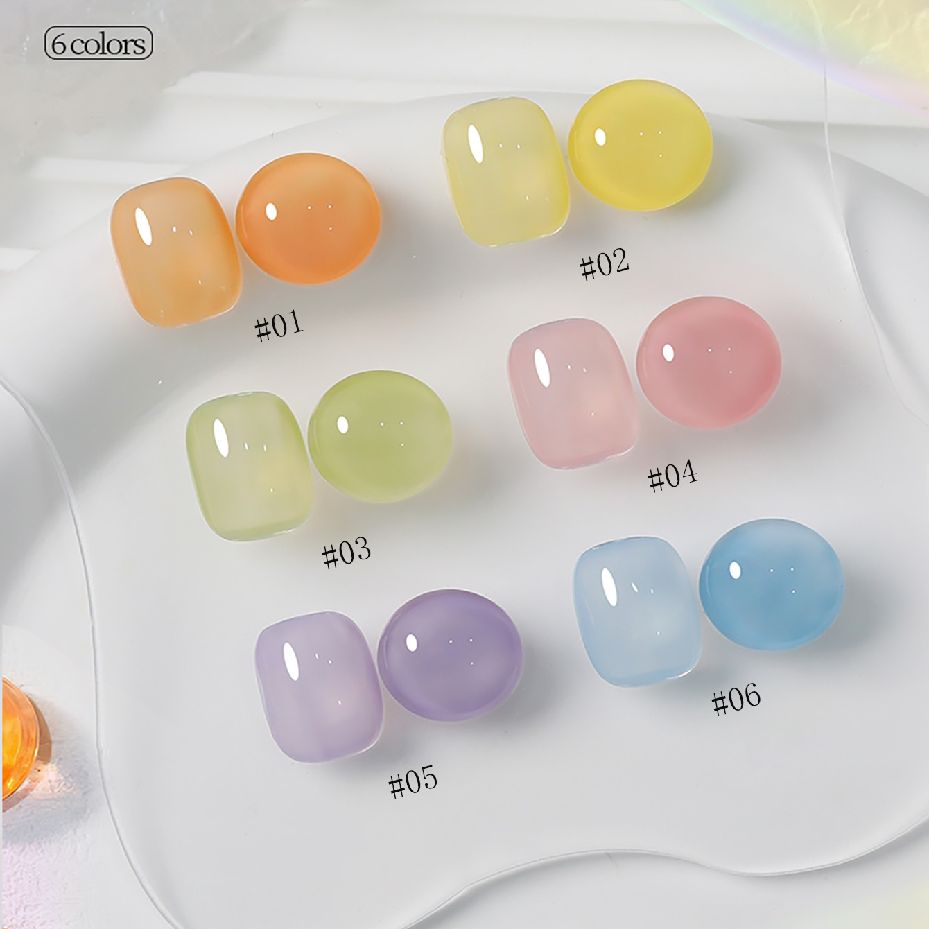 1-6pcs PSK 새로운 마카롱 캔디 오렌지 젤 네일 - Resin Art Equipment 리뷰 및 가격